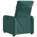 vidaXL Fauteuil inclinable électrique Vert foncé Tissu