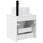vidaXL Meuble de lavabo mural Blanc brillant 49 x 44 5 x 66 cm