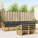 vidaXL Ensemble de canapés d'extérieur 8 Pièces Blanc et anthracite