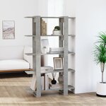 vidaXL Bibliothèque/Séparateur de pièce Gris béton 100x30x160 cm