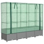 vidaXL Jardinière surélevée avec housse aspect rotin 160x40x138 cm