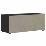 vidaXL Meuble TV VISNES noir 100x40x38 cm bois d'ingénierie