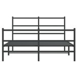 vidaXL Cadre de lit métal sans matelas avec pied de lit noir 140x190cm