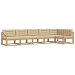 vidaXL Ensemble de canapés d'extérieur 4 Pièces Blanc et Beige Polyester