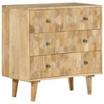 vidaXL Armoire à tiroirs 70x35x70 cm bois massif de manguier