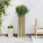 vidaXL Jardinière Marron 33 x 33 x 85 cm Pin imprégné