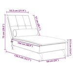 vidaXL Chaise longue de massage avec traversin gris clair velours