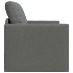 vidaXL Canapé-lit avec coussin Gris foncé 74 x 77 x 81 cm tissu