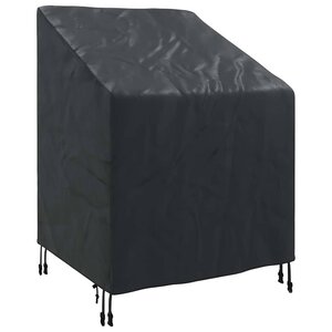vidaXL Housse de chaise de jardin Noir 75 x 78 x 65 / 100 cm Tissu 600D