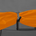vidaXL Tente igloo de camping 650x240x190cm 8 personnes Gris et orange