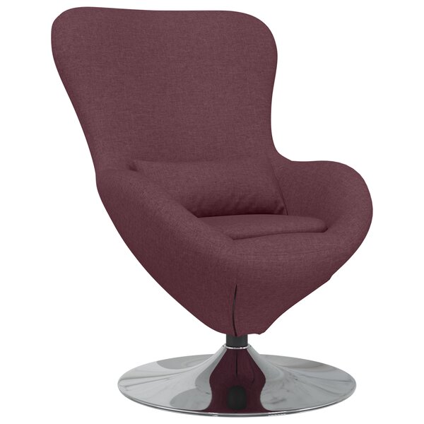 Chaise Œuf en Tissu Pourpre vidaXL