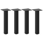 vidaXL Pieds de table basse 4 pièces Noir 30-32 cm Acier
