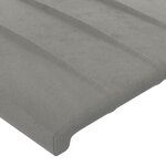vidaXL Tête de lit avec oreilles Gris clair 103x16x118/128 cm Velours