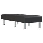 vidaXL Chaise longue noir similicuir