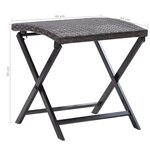 vidaXL Tabouret pliable Résine tressée Marron