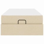 vidaXL Cadre de lit avec matelas Crème 80 x 200 cm tissu