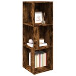 vidaXL Armoire d'angle Chêne fumé 33x33x100 cm Bois d'ingénierie