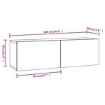 vidaXL Ensemble de meubles TV 3 Pièces Sonoma gris Bois d'ingénierie