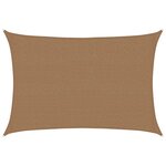 vidaXL Voile d'ombrage 160 g/m² Taupe 2 5x3 5 m PEHD