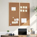 vidaXL Tableau en liège Marron 100 x 1.4 x 100 cm Bois massif en pin
