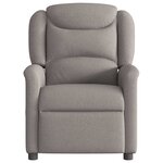 vidaXL Fauteuil inclinable électrique Taupe Tissu