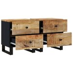 vidaXL Tables de chevet 2 Pièces 40x33x46 cm Bois de manguier solide