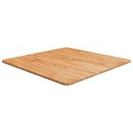 vidaXL Dessus de table carré Marron clair70x70x1 5cm Bois chêne traité