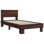 vidaXL Cadre de lit sans matelas chêne marron 90x200 cm