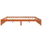 vidaXL Cadre de lit Cire marron 140 x 200 cm Bois de Pin Massif