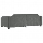 vidaXL Lit de jour avec lit gigogne gris foncé 90x190 cm tissu