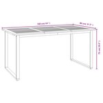 vidaXL Table de jardin et pieds en forme de U 160x80x75 cm bois acacia