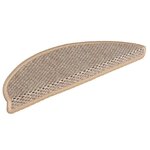 vidaXL Tapis d'escalier autocollants 30 Pièces 56x17x3 cm beige clair