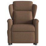 vidaXL Fauteuil de massage inclinable Marron Tissu