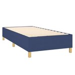 vidaXL Sommier à lattes de lit matelas et LED Bleu 80x200cm Tissu
