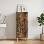 vidaXL Buffet Chêne fumé 33 x 34 5 x 90 cm Bois d'ingénierie