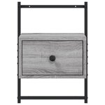 vidaXL Table de chevet murale 2 Pièces sonoma gris 35x30x51 cm