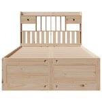 vidaXL Lit bibliothèque sans matelas 135x190 cm bois de pin massif