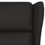 vidaXL Fauteuil de massage Noir Tissu