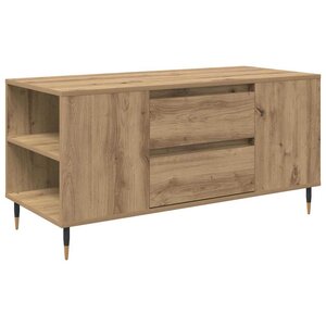 vidaXL Table basse with Drawer chêne artisanal 102 x 44 5 x 50 cm