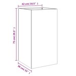 vidaXL Jardinière anthracite 42x38x75 cm acier laminé à froid