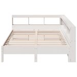 vidaXL Lit bibliothèque sans matelas blanc 160x200 cm bois pin massif
