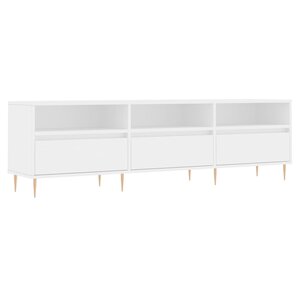 vidaXL Meuble TV blanc 150x30x44 5 cm bois d'ingénierie