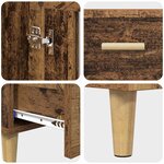 vidaXL Haut Armoire Bois Ancien 70 x 31 x 115 cm Bois d'ingénierie