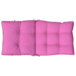 vidaXL Coussins de chaise à dossier bas lot de 4 rose tissu oxford