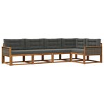 vidaXL Ensemble de canapés d'extérieur 5 pc Naturel et Anthracite