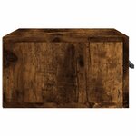 vidaXL Tables de chevet murales 2 Pièces chêne fumé 35x35x20 cm