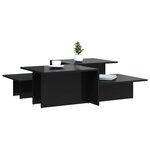vidaXL Tables basses 2 Pièces noir brillant bois d'ingénierie