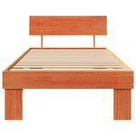 vidaXL Cadre de lit Marron cire 90 x 200 cm Bois massif en pin