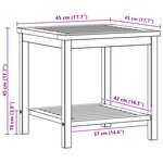vidaXL Table d'appoint Huile Naturelle 45 x 45 x 45 cm
