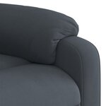 vidaXL Fauteuil inclinable Gris foncé Velours